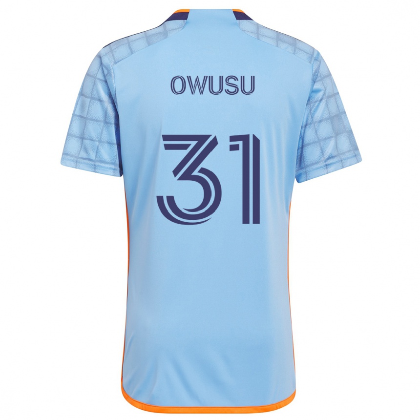 Enfant Football Maillot Samuel Owusu #31 Bleu Orange Tenues Domicile 2024/25