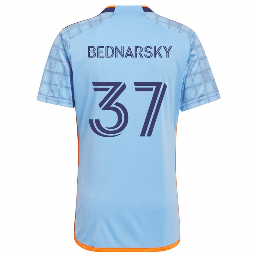 Enfant Football Maillot Stevo Bednarsky #37 Bleu Orange Tenues Domicile 2024/25