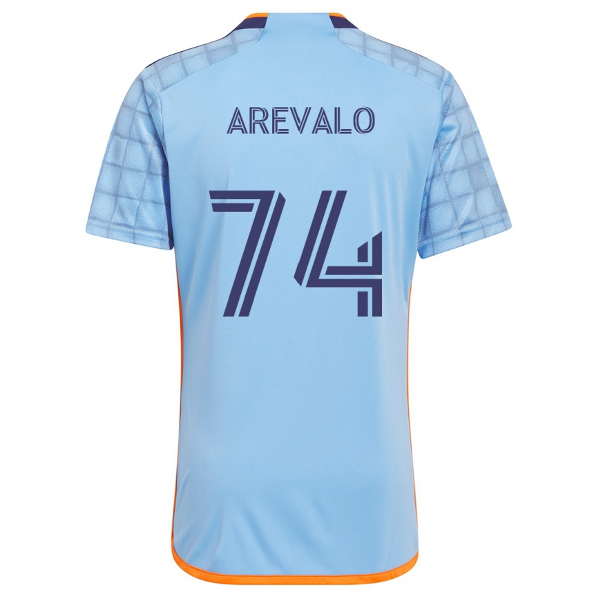 Enfant Football Maillot Ronny Arévalo #74 Bleu Orange Tenues Domicile 2024/25