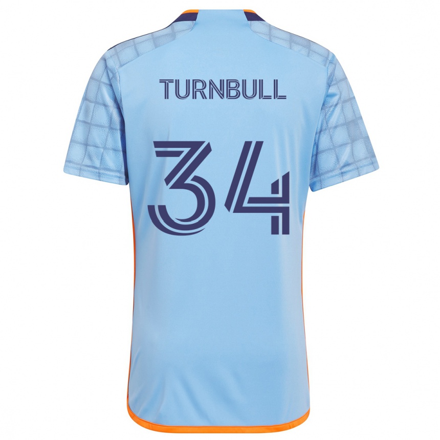 Enfant Football Maillot Stephen Turnbull #34 Bleu Orange Tenues Domicile 2024/25