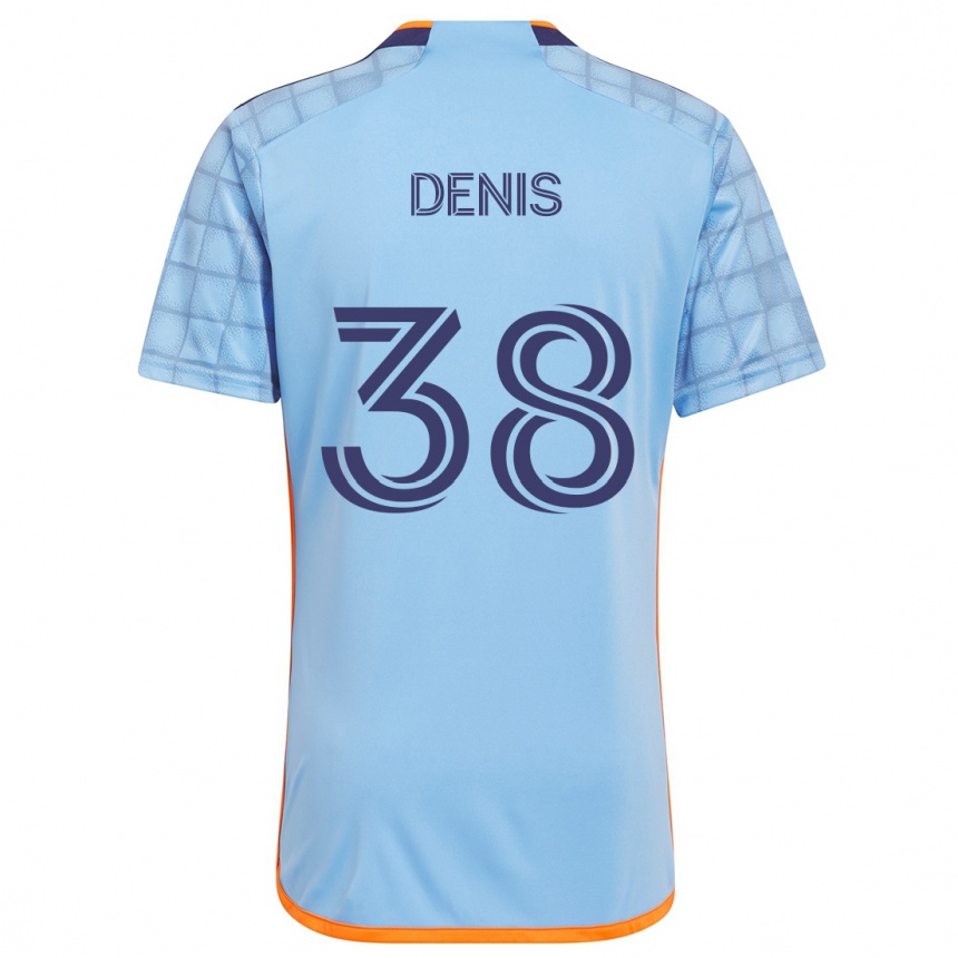 Enfant Football Maillot John Denis #38 Bleu Orange Tenues Domicile 2024/25