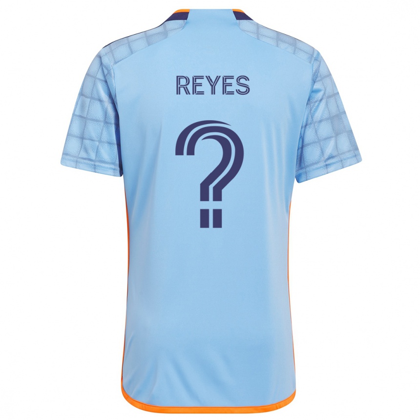 Enfant Football Maillot Andrew Reyes #0 Bleu Orange Tenues Domicile 2024/25