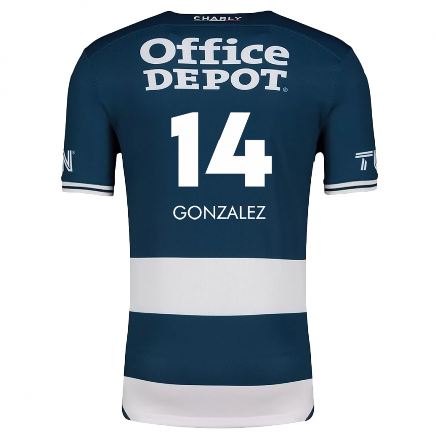 Enfant Football Maillot Arturo González #14 Bleu Blanc Tenues Domicile 2024/25