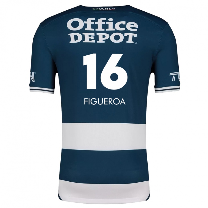 Enfant Football Maillot Antonio Figueroa #16 Bleu Blanc Tenues Domicile 2024/25