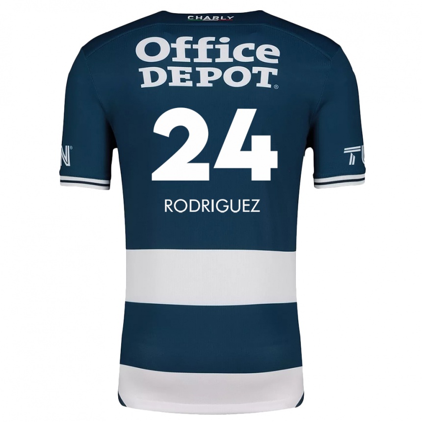 Enfant Football Maillot Luis Rodriguez #24 Bleu Blanc Tenues Domicile 2024/25