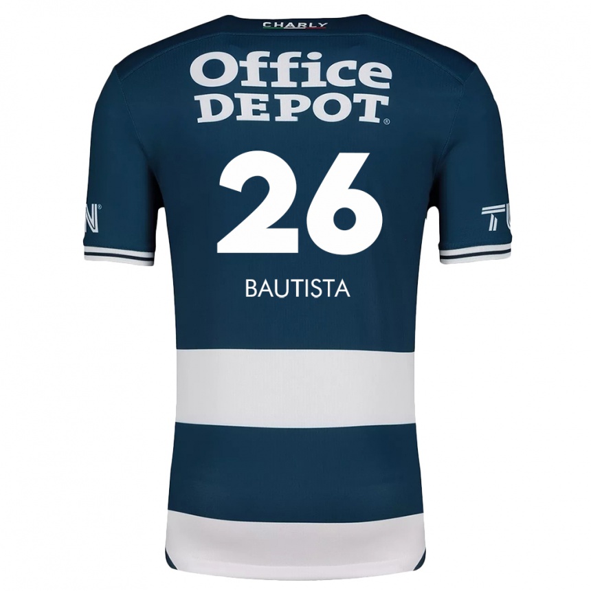 Enfant Football Maillot Alán Bautista #26 Bleu Blanc Tenues Domicile 2024/25