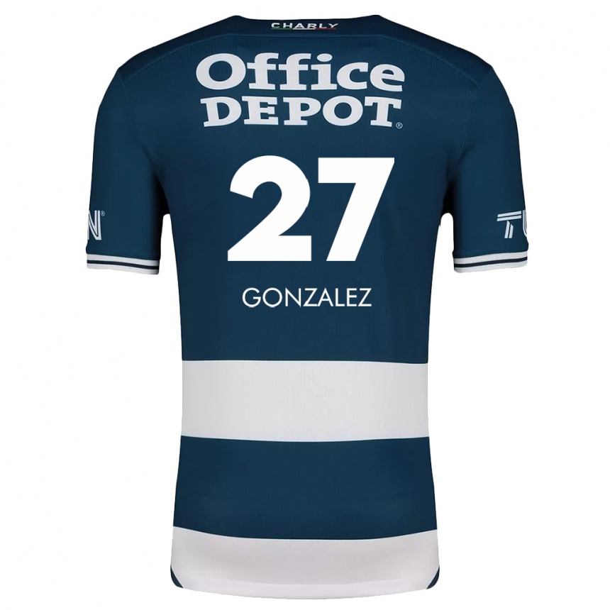 Enfant Football Maillot Owen González #27 Bleu Blanc Tenues Domicile 2024/25