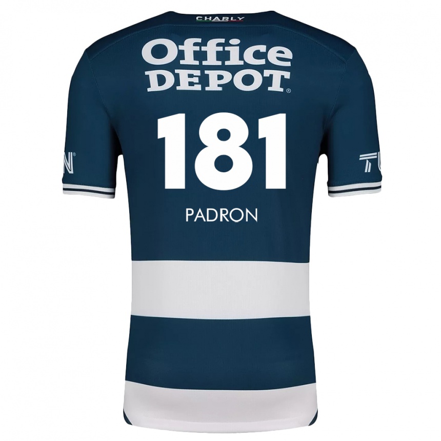 Enfant Football Maillot Romeo Padrón #181 Bleu Blanc Tenues Domicile 2024/25