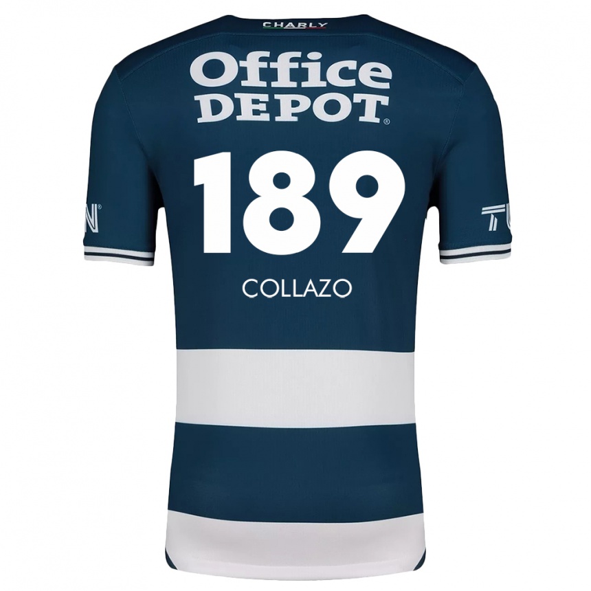 Enfant Football Maillot David Collazo #189 Bleu Blanc Tenues Domicile 2024/25