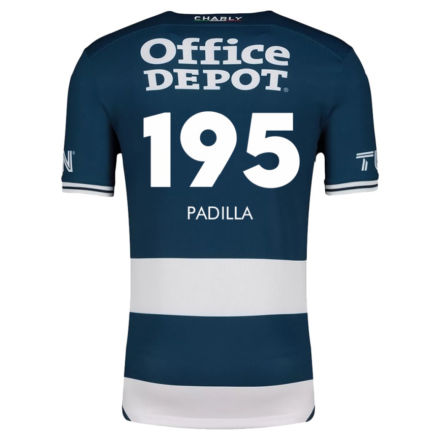 Enfant Football Maillot Ángel Padilla #195 Bleu Blanc Tenues Domicile 2024/25