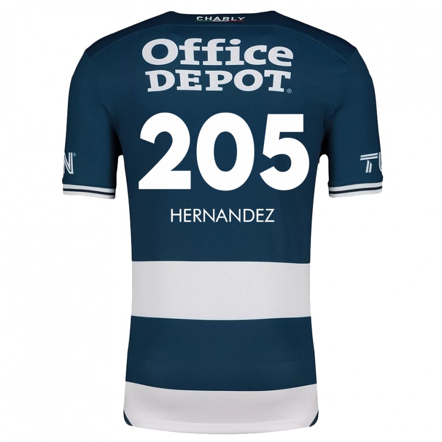 Enfant Football Maillot Sergio Hernández #205 Bleu Blanc Tenues Domicile 2024/25