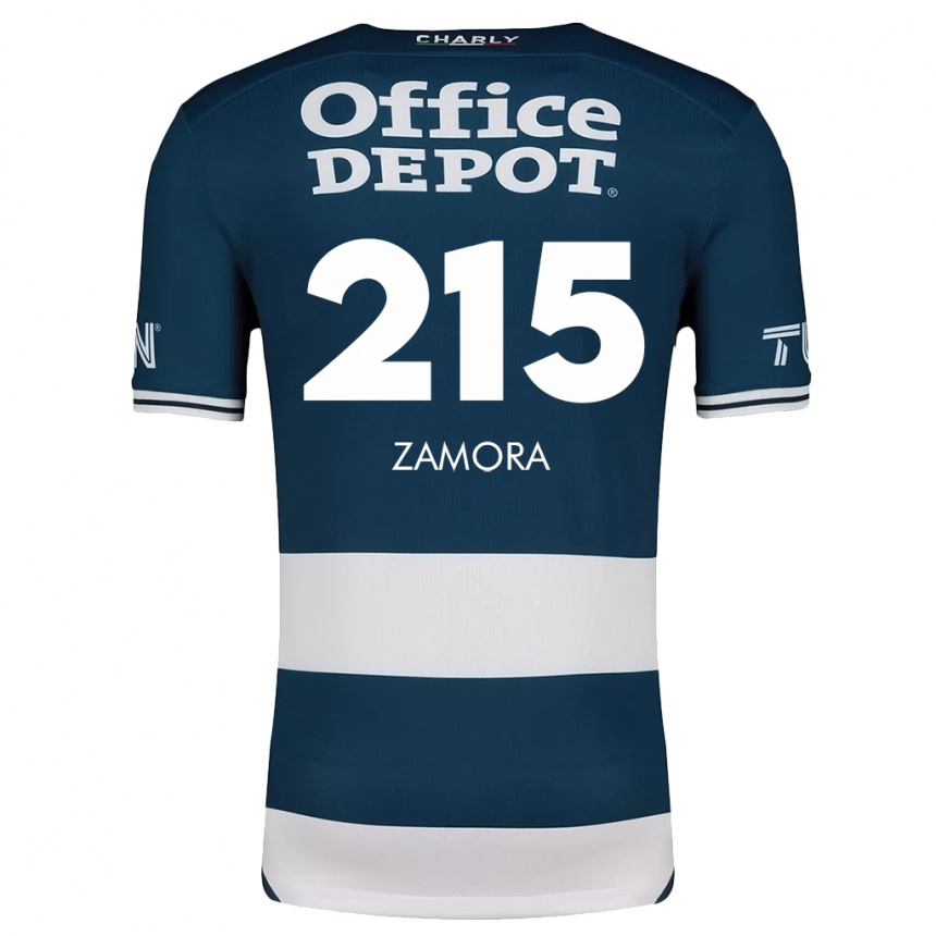 Enfant Football Maillot Yahir Zamora #215 Bleu Blanc Tenues Domicile 2024/25