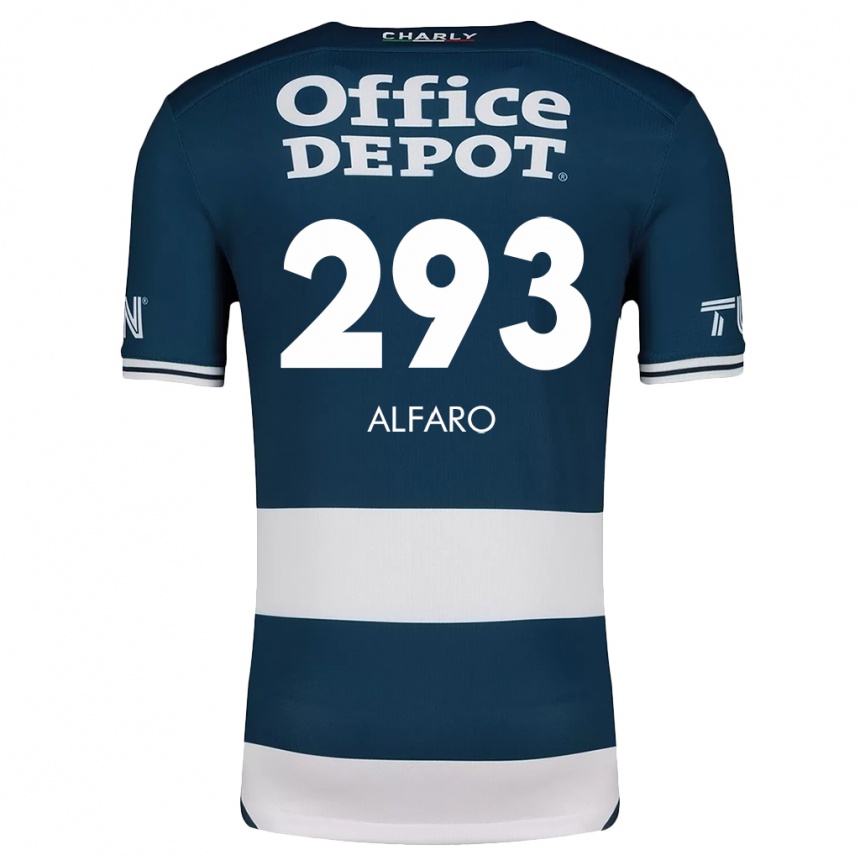 Enfant Football Maillot Cristóbal Alfaro #293 Bleu Blanc Tenues Domicile 2024/25