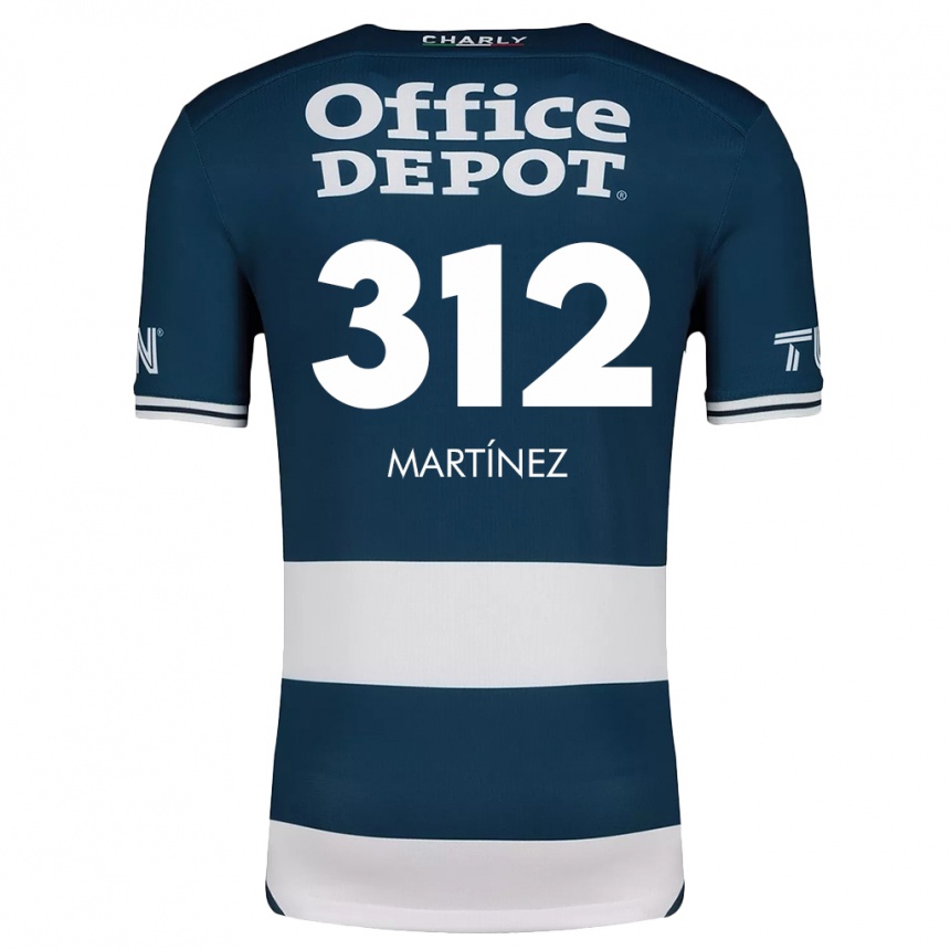 Enfant Football Maillot Ulises Martínez #312 Bleu Blanc Tenues Domicile 2024/25