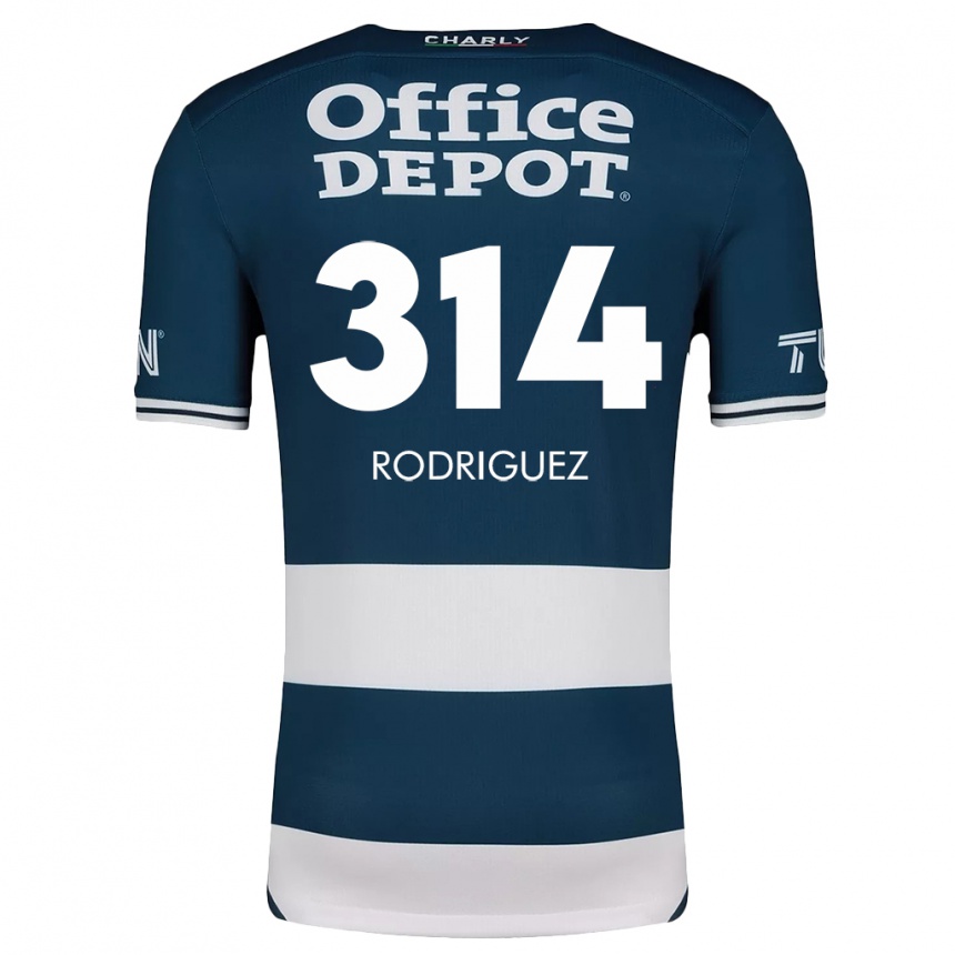 Enfant Football Maillot Alan Rodríguez #314 Bleu Blanc Tenues Domicile 2024/25