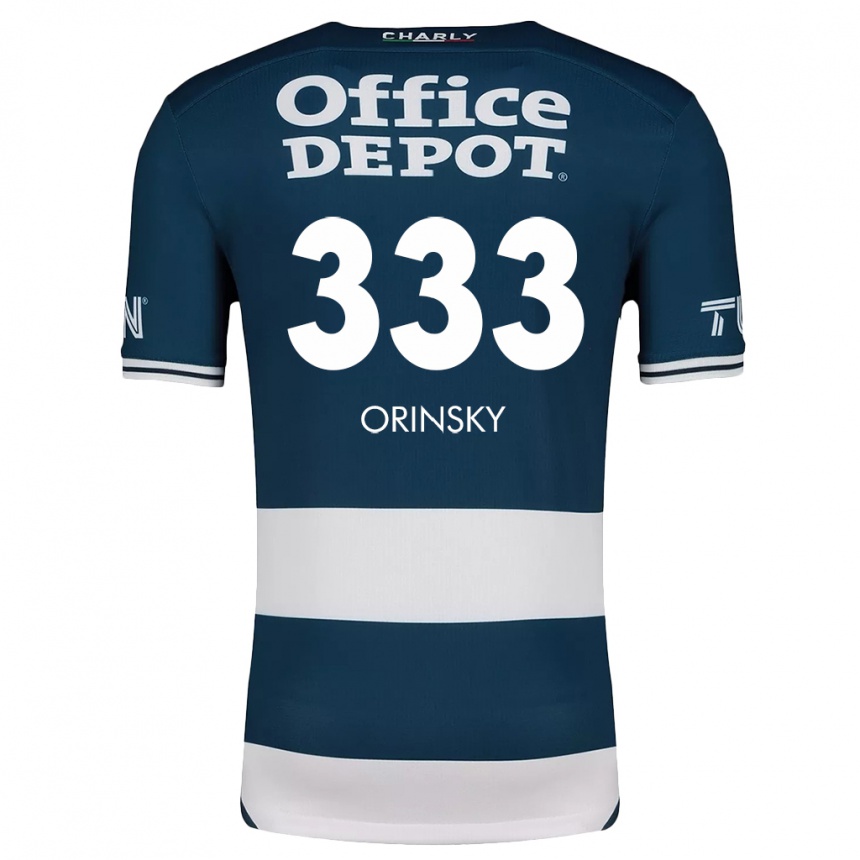 Enfant Football Maillot Edson Orinsky #333 Bleu Blanc Tenues Domicile 2024/25