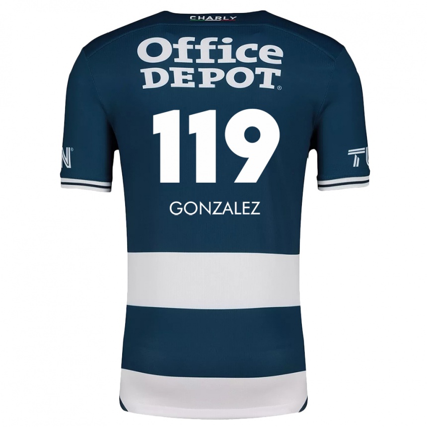 Enfant Football Maillot Juan González #119 Bleu Blanc Tenues Domicile 2024/25