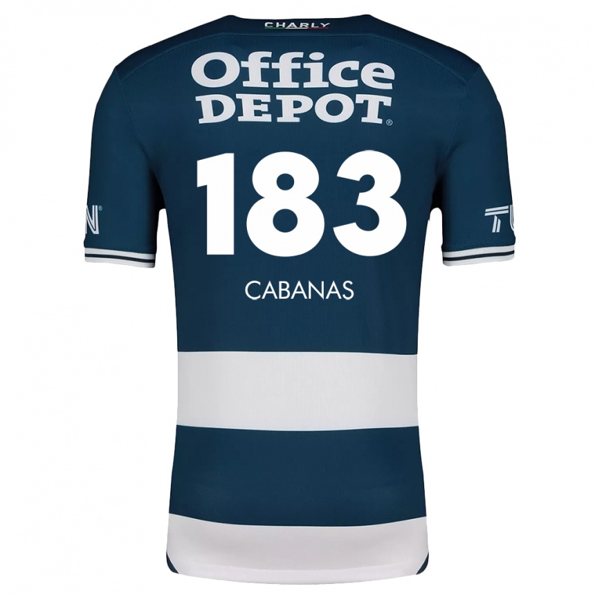 Enfant Football Maillot Mauricio Cabañas #183 Bleu Blanc Tenues Domicile 2024/25