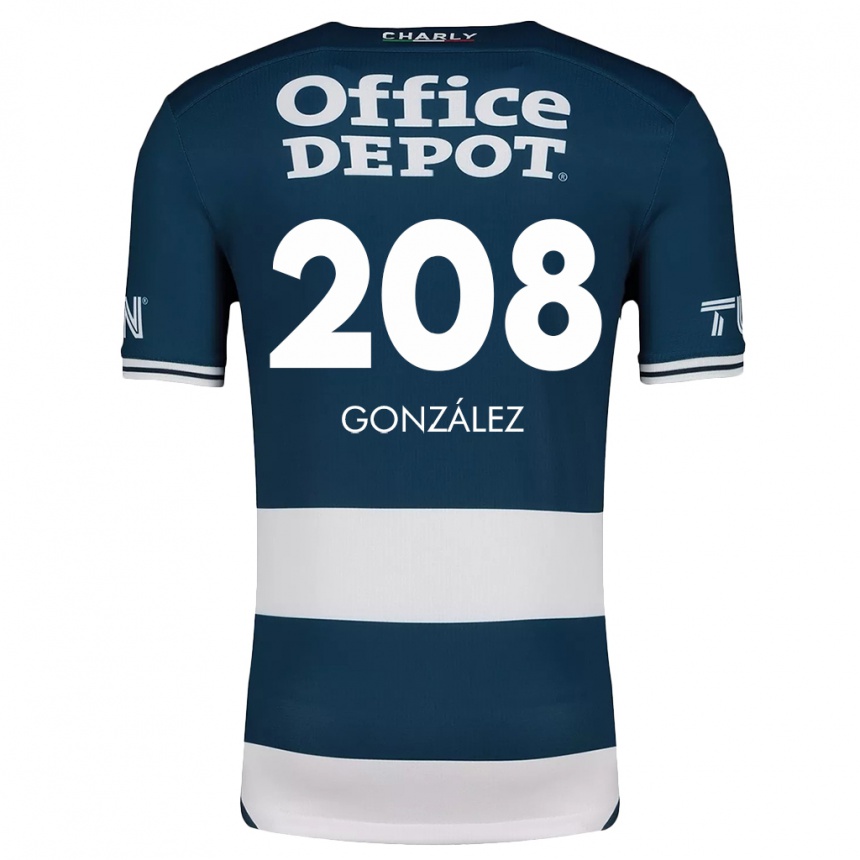 Enfant Football Maillot Osvaldo González #208 Bleu Blanc Tenues Domicile 2024/25