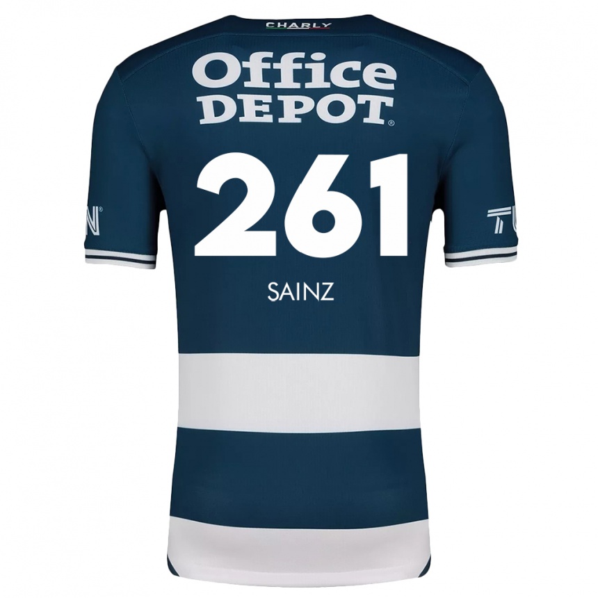 Enfant Football Maillot Diego Sáinz #261 Bleu Blanc Tenues Domicile 2024/25