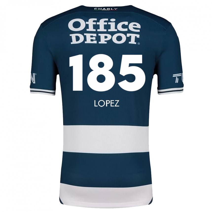 Enfant Football Maillot René López #185 Bleu Blanc Tenues Domicile 2024/25