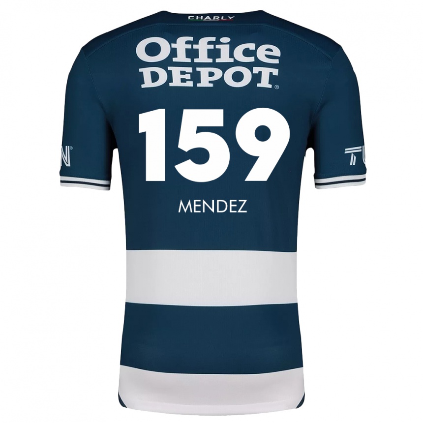 Enfant Football Maillot Daniel Méndez #159 Bleu Blanc Tenues Domicile 2024/25