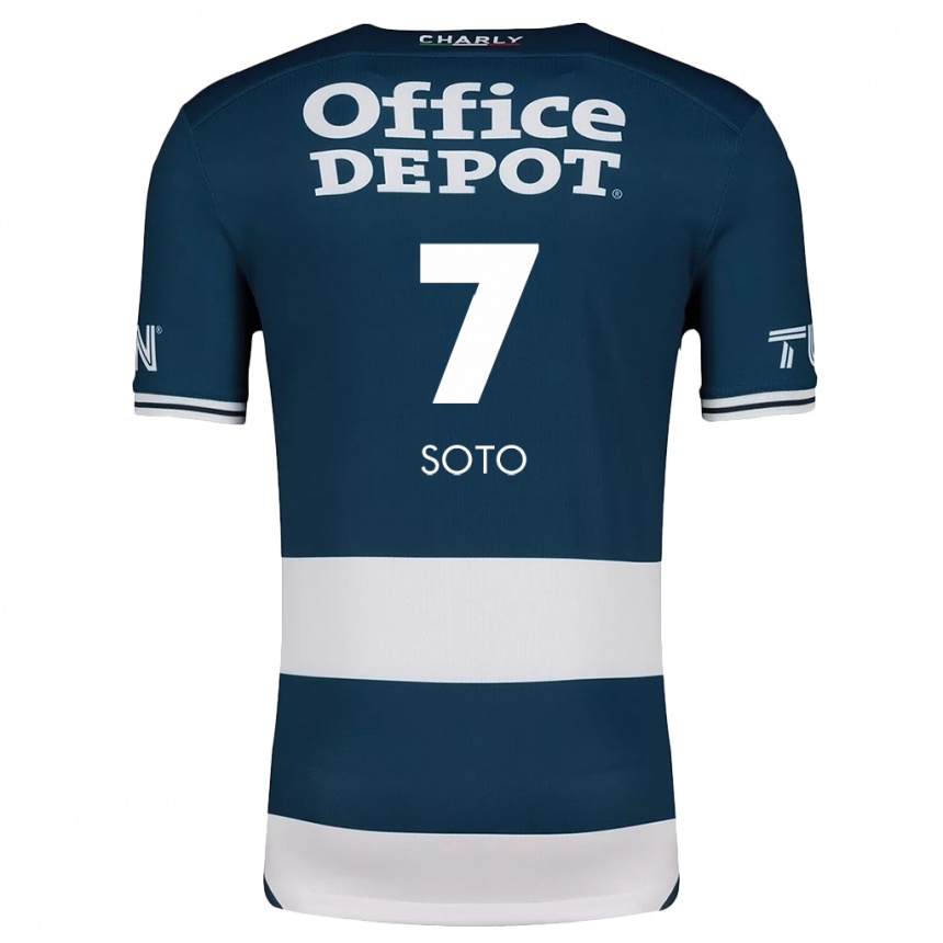 Enfant Football Maillot Alice Soto #7 Bleu Blanc Tenues Domicile 2024/25