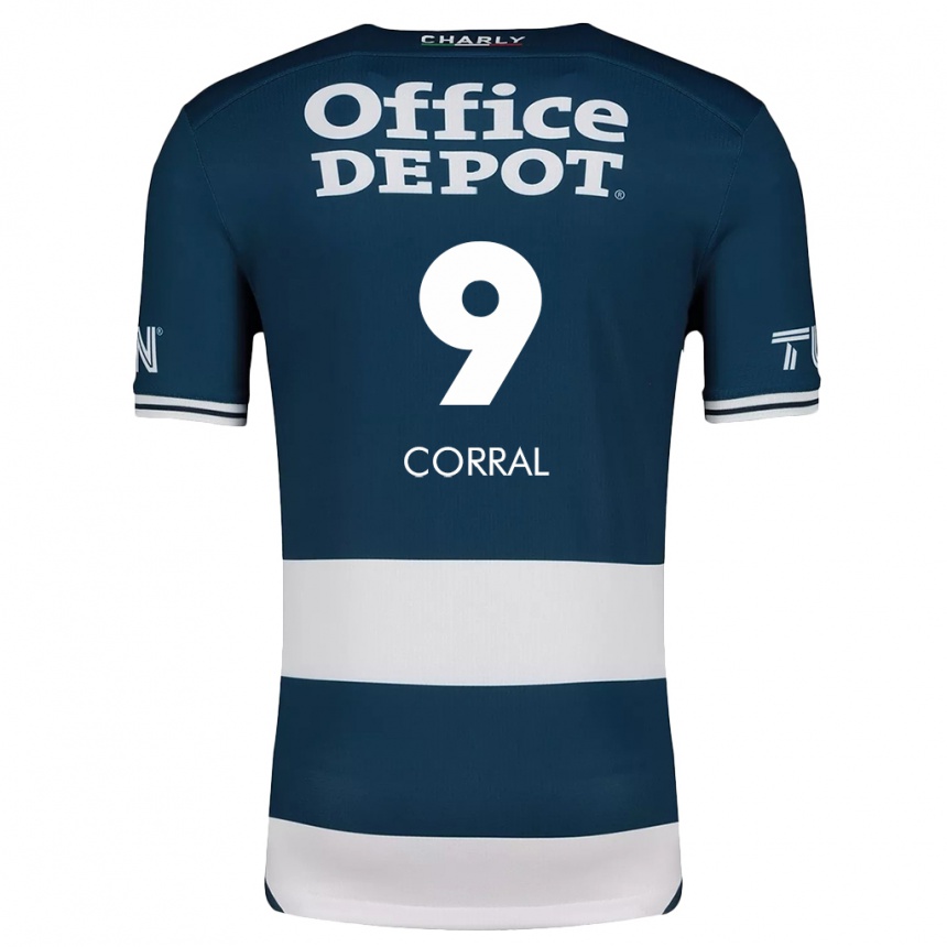 Enfant Football Maillot Charlyn Corral #9 Bleu Blanc Tenues Domicile 2024/25