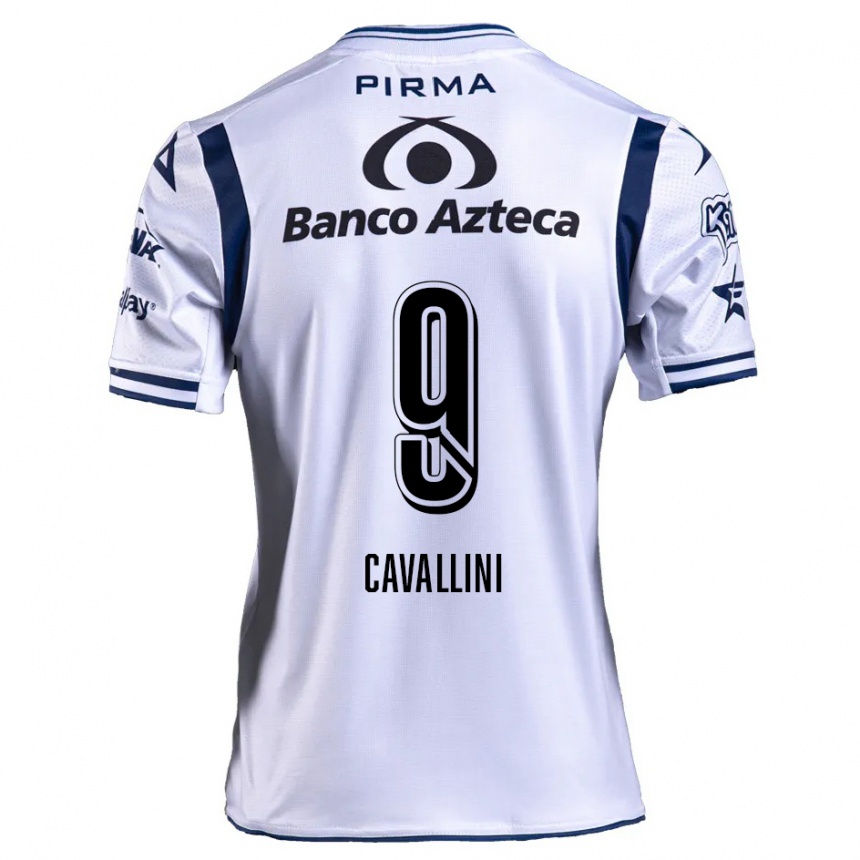 Enfant Football Maillot Lucas Cavallini #9 Blanc Bleu Marine Tenues Domicile 2024/25