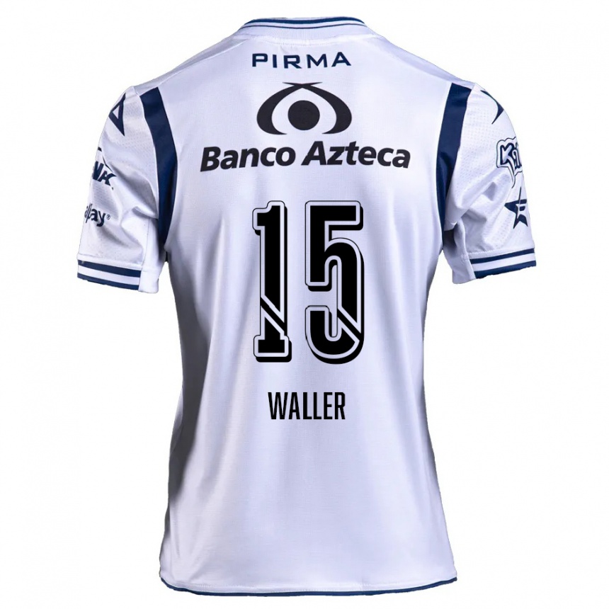 Enfant Football Maillot Facundo Waller #15 Blanc Bleu Marine Tenues Domicile 2024/25