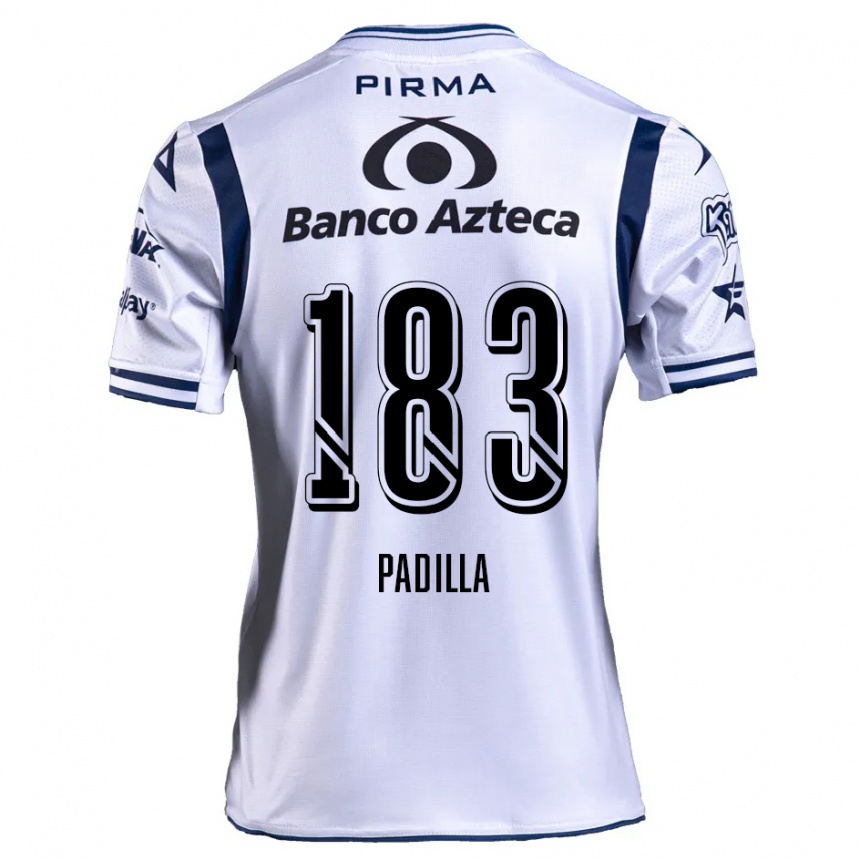 Enfant Football Maillot Donovan Padilla #183 Blanc Bleu Marine Tenues Domicile 2024/25