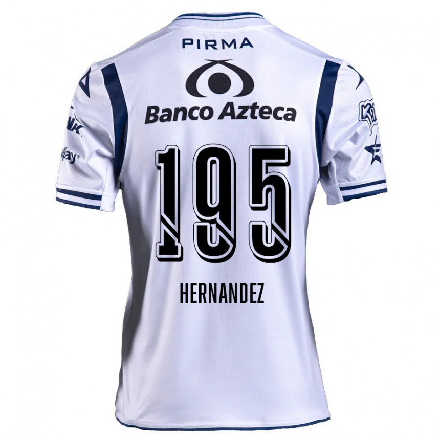 Enfant Football Maillot Daniel Hernández #195 Blanc Bleu Marine Tenues Domicile 2024/25