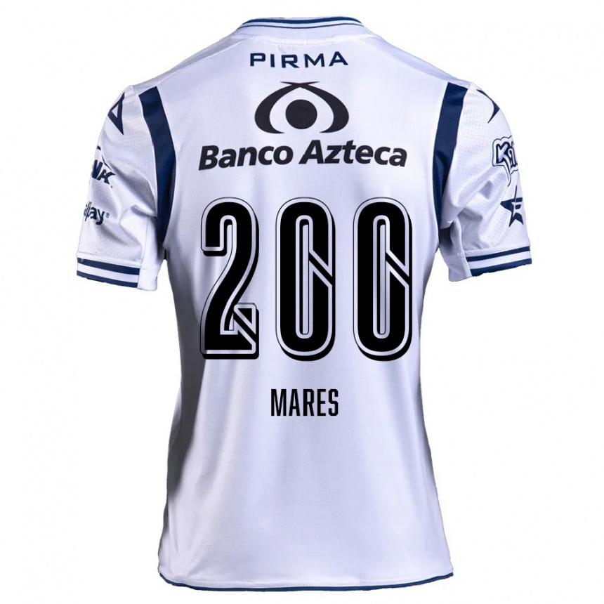 Enfant Football Maillot Cristian Mares #200 Blanc Bleu Marine Tenues Domicile 2024/25