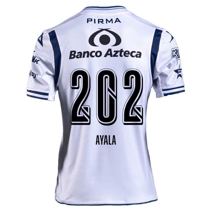 Enfant Football Maillot Diego Ayala #202 Blanc Bleu Marine Tenues Domicile 2024/25