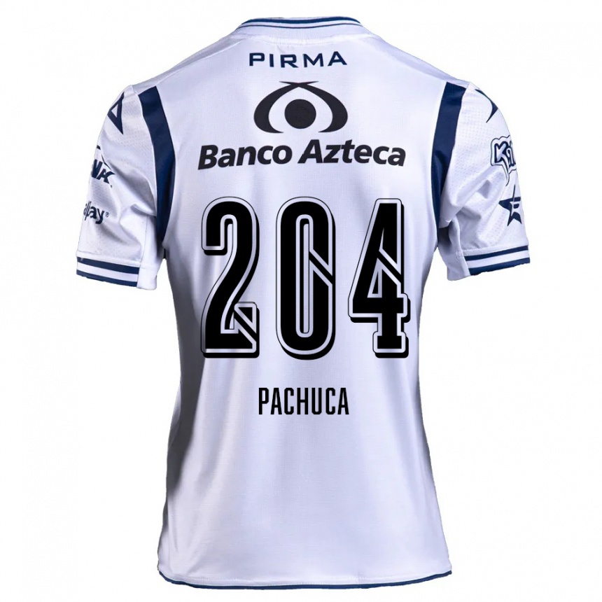 Enfant Football Maillot José Pachuca #204 Blanc Bleu Marine Tenues Domicile 2024/25