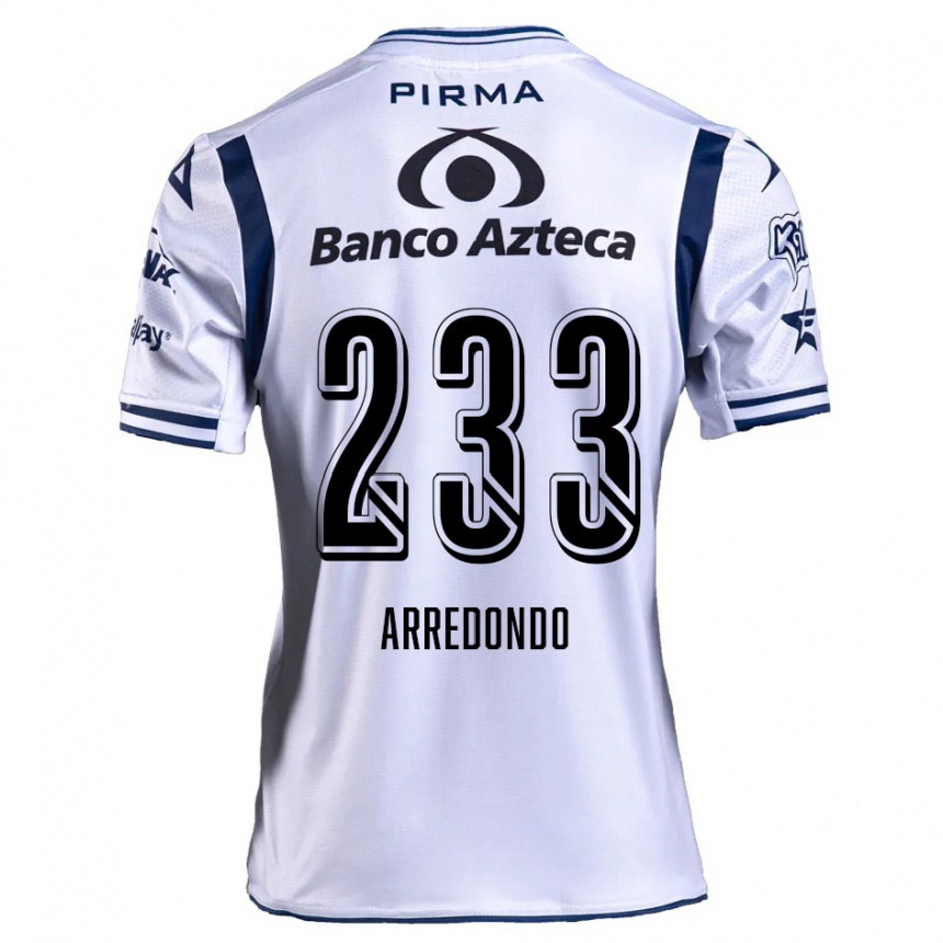 Enfant Football Maillot Ángel Arredondo #233 Blanc Bleu Marine Tenues Domicile 2024/25