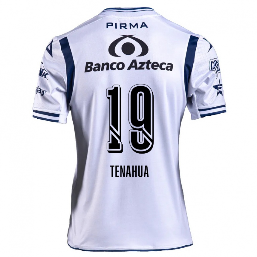 Enfant Football Maillot Itzia Tenahua #19 Blanc Bleu Marine Tenues Domicile 2024/25