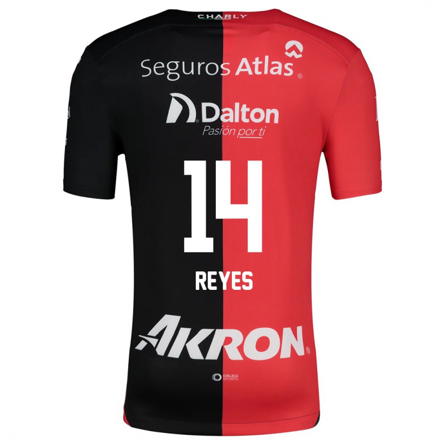 Enfant Football Maillot Luis Reyes #14 Rouge Noir Tenues Domicile 2024/25