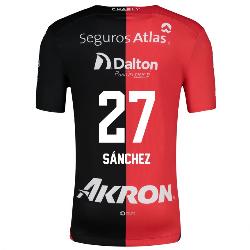 Enfant Football Maillot Antonio Sánchez #27 Rouge Noir Tenues Domicile 2024/25