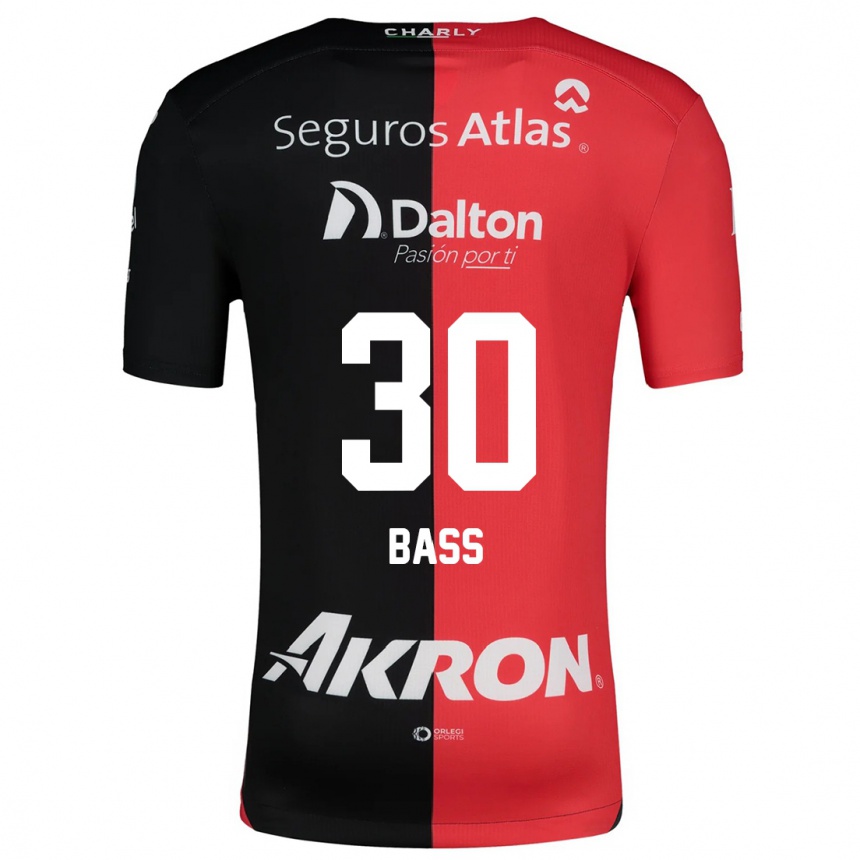 Enfant Football Maillot Abraham Bass #30 Rouge Noir Tenues Domicile 2024/25