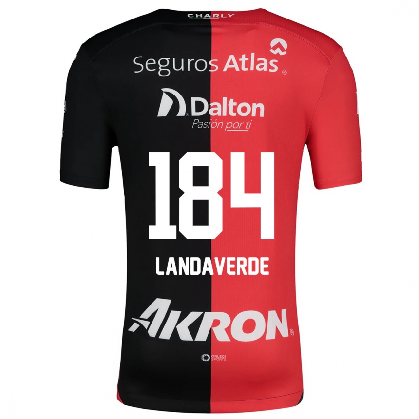 Enfant Football Maillot Antero Landaverde #184 Rouge Noir Tenues Domicile 2024/25