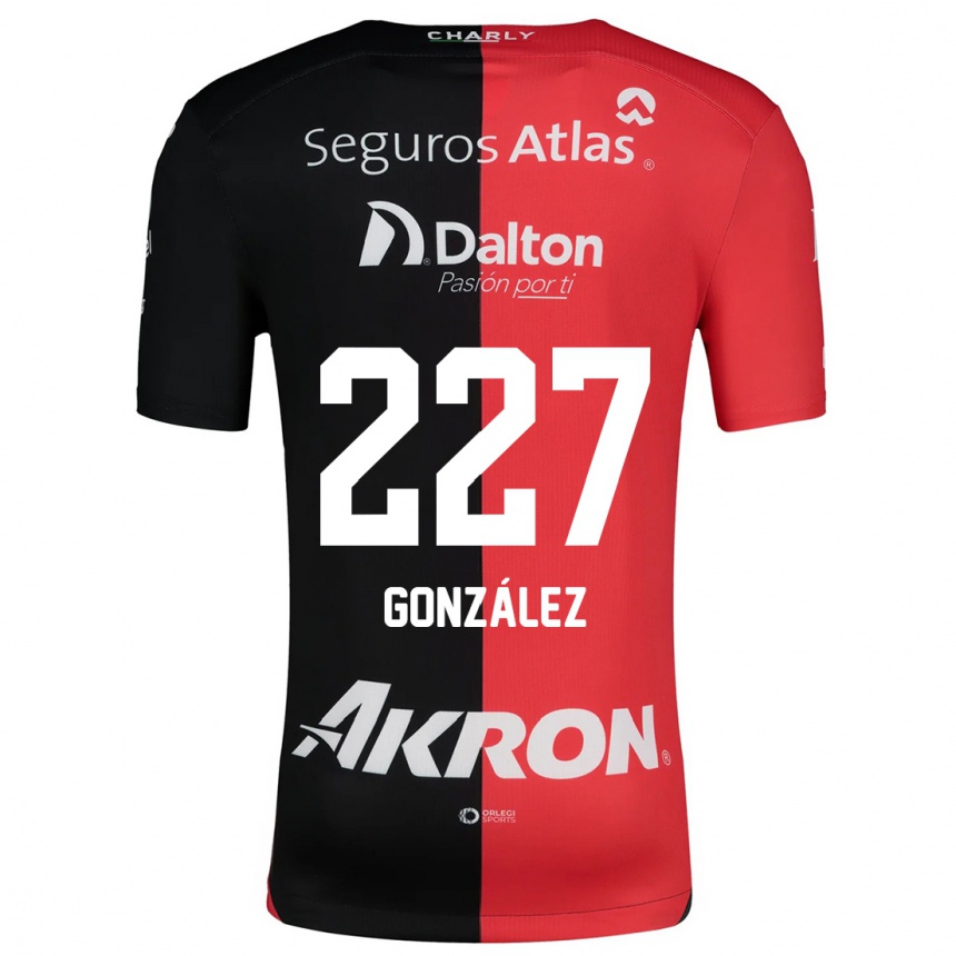 Enfant Football Maillot Rodolfo González #227 Rouge Noir Tenues Domicile 2024/25