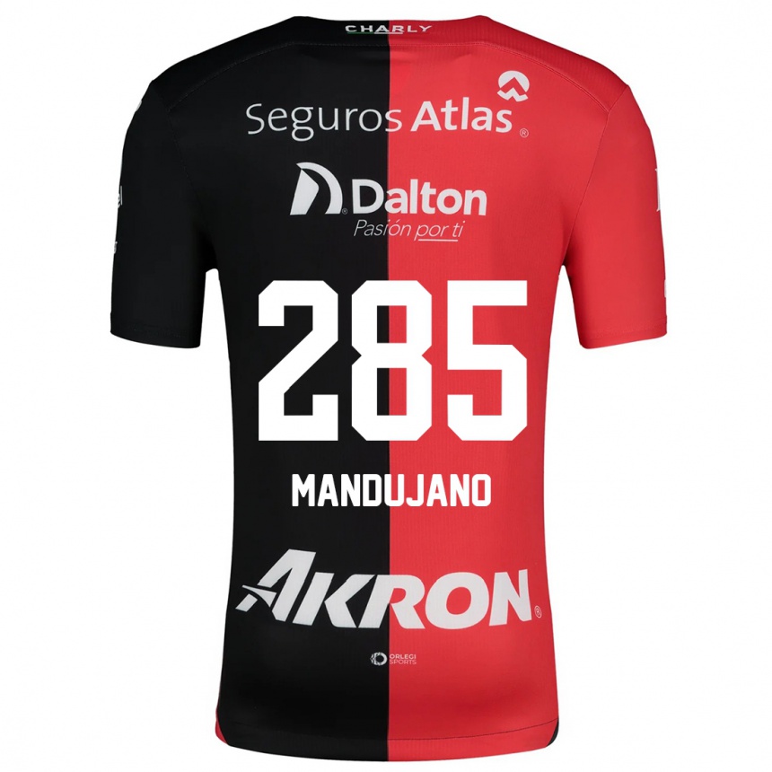 Enfant Football Maillot Sebastián Mandujano #285 Rouge Noir Tenues Domicile 2024/25