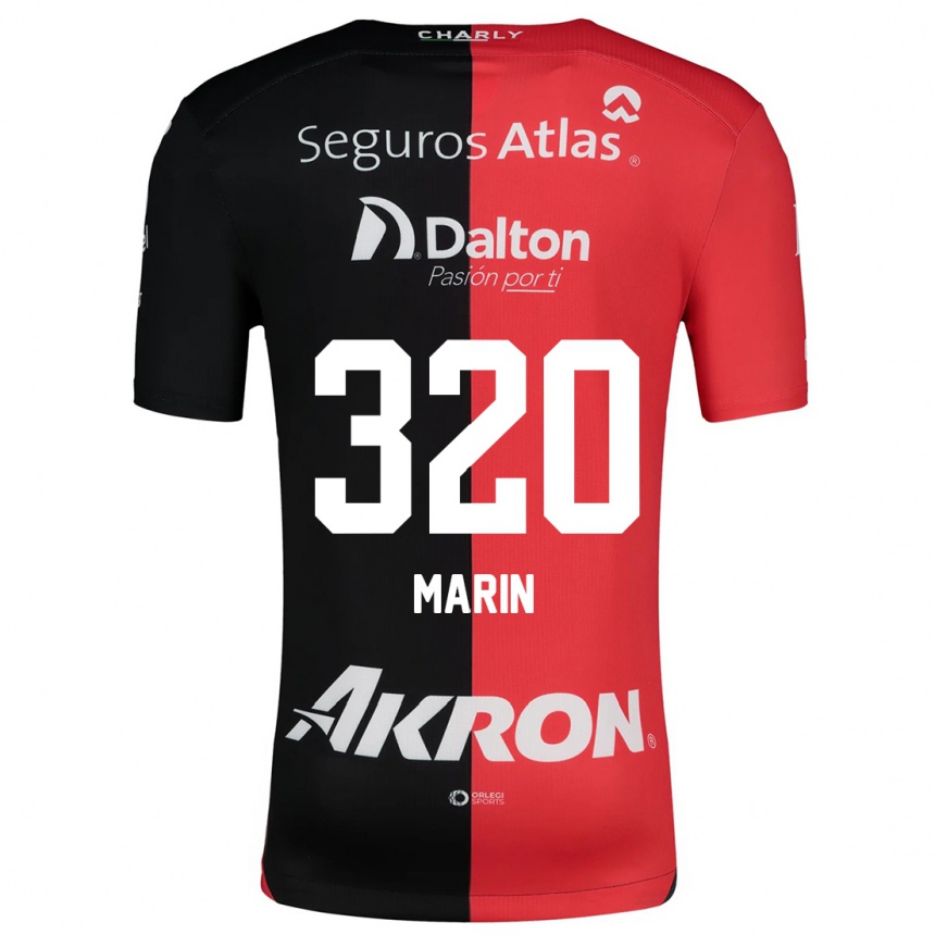 Enfant Football Maillot Donato Marín #320 Rouge Noir Tenues Domicile 2024/25