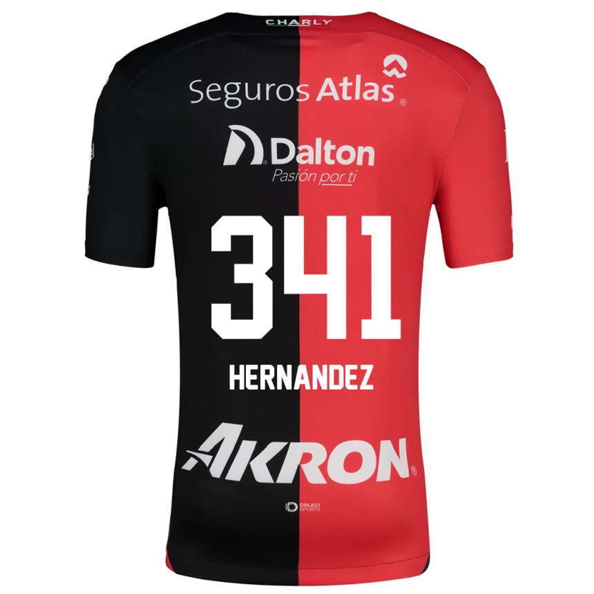 Enfant Football Maillot Leonardo Hernández #341 Rouge Noir Tenues Domicile 2024/25