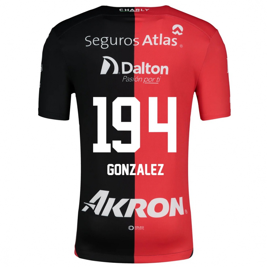 Enfant Football Maillot Andrés González #194 Rouge Noir Tenues Domicile 2024/25