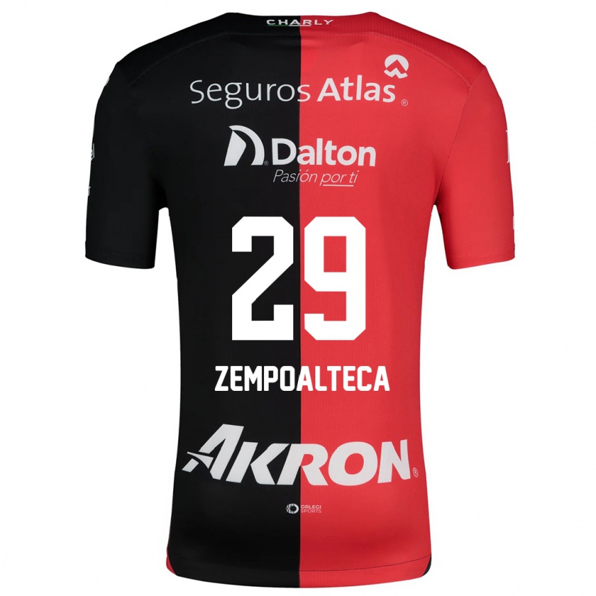 Enfant Football Maillot Karla Zempoalteca #29 Rouge Noir Tenues Domicile 2024/25