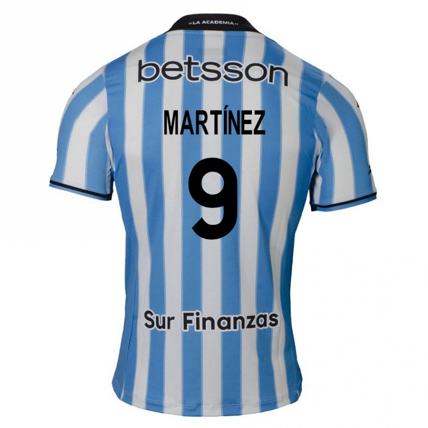 Enfant Football Maillot Adrián Martínez #9 Bleu Blanc Noir Tenues Domicile 2024/25