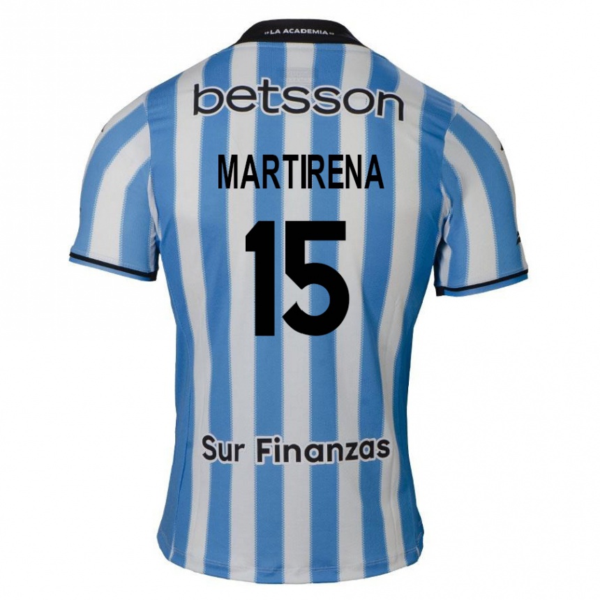 Enfant Football Maillot Gastón Martirena #15 Bleu Blanc Noir Tenues Domicile 2024/25