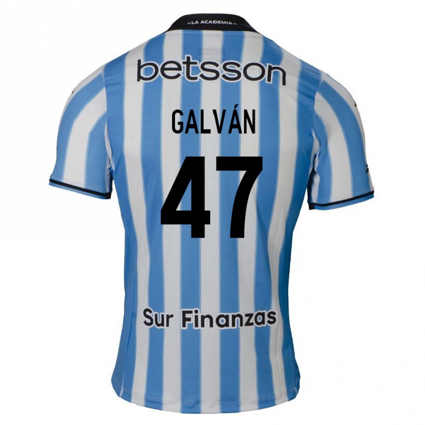 Enfant Football Maillot Ignacio Galván #47 Bleu Blanc Noir Tenues Domicile 2024/25